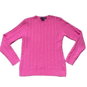 Ralph Lauren Golf Winter 100% Cashmere Italian Yarn Cable Knit Sweater (size M)